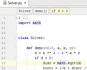 PyCharm 面包屑