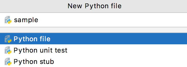 添加新的 Python 文件